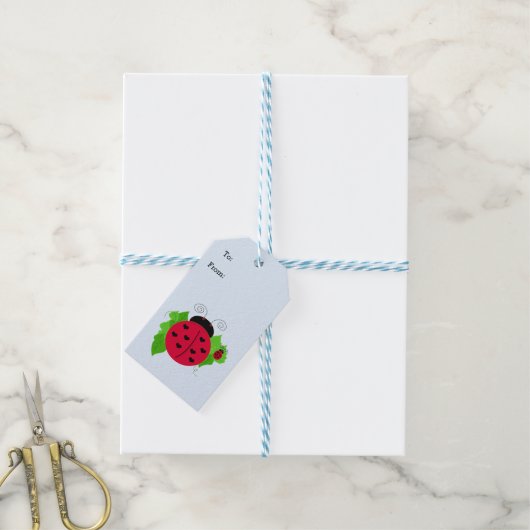 Étiquettes-cadeau Coccinelle fantaisiste (Avec de laficelle)