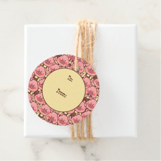 Étiquettes Cadeau Cochon amusant dans les salopettes