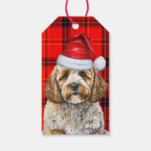 Étiquettes-cadeau Cockapoo Père Noël Chien Noël (Devant)
