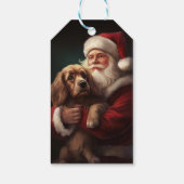 Étiquettes-cadeau Cocker Spaniel avec Noël Festif du Père Noël (Dos)