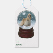 Étiquettes-cadeau Cocker Spaniel Cadeaux de Noël (Devant)