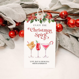 Étiquettes-cadeau Cocktail de Noël