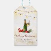 Étiquettes-cadeau Cocktail de Parties scintillant de Noël (Devant)