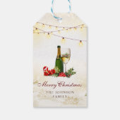 Étiquettes-cadeau Cocktail de Parties scintillant de Noël (Dos)