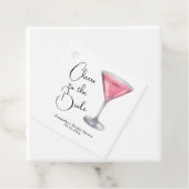 Étiquettes Cadeau Cocktail Mariage Rose Aquarelle (En situation)