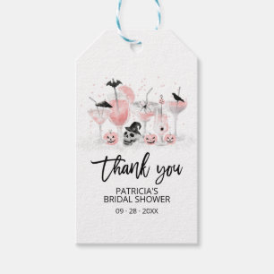 Étiquettes-cadeau Cocktails Blush Merci de Fête des mariées Hallowee