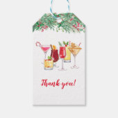 Étiquettes-cadeau Cocktails de Noël Fête de Noël (Devant)