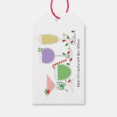 Étiquettes-cadeau Cocktails de Noël rétro (Devant)