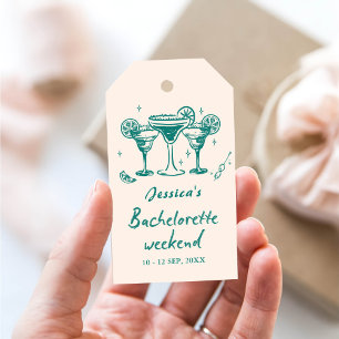 Étiquettes-cadeau Cocktails tropicaux Bachelorette Party