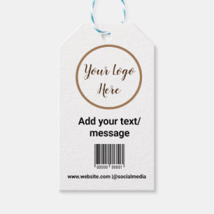 Étiquettes-cadeau code barre personnalisé simple ajoutez votre texte