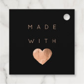 Étiquettes Cadeau Code de réduction Coeur Logo Rose promotionnel (Dos)