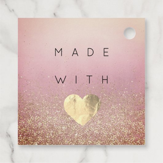 Étiquettes Cadeau Code de réduction Logo Coeur Kraft Remercier Poudr (Dos)