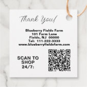 Étiquettes Cadeau Code QR de confiture de bleuet maison (Dos)