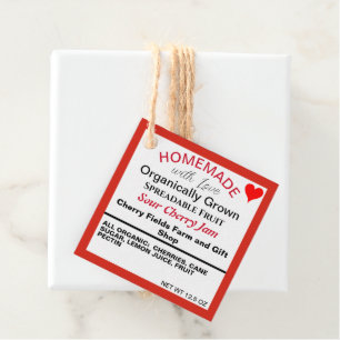 Étiquettes Cadeau Code QR de confiture de cerisier aigre maison