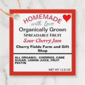 Étiquettes Cadeau Code QR de confiture de cerisier aigre maison (Devant)