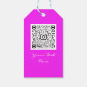 Étiquettes-cadeau Code QR de l'holographe de la lèvre de maquillage  (Dos)