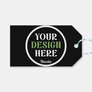 Étiquettes-cadeau Code QR de logo noir personnalisé pour la marque c