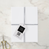 Étiquettes-cadeau Code QR du logo de l'entreprise personnalisable (Avec de la ficelle)