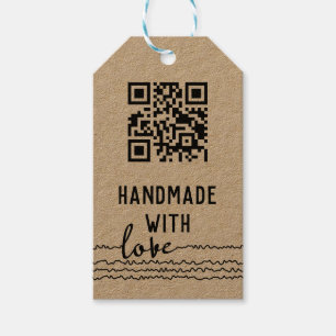 Étiquettes-cadeau Code QR Entreprise Fabriqué Avec Amour