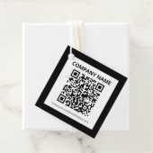 Étiquettes Cadeau Code QR modifiable et conception simple personnali (En situation)