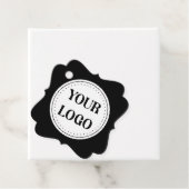 Étiquettes Cadeau Code QR noir élégant et élégant (En situation)