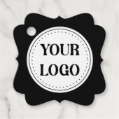 Étiquettes Cadeau Code QR noir élégant et élégant (Devant)