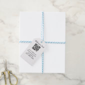 Étiquettes-cadeau code QR personnalisé simple ajouter votre nom text (Avec de laficelle)
