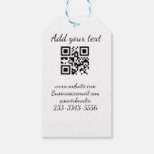 Étiquettes-cadeau code QR personnalisé simple ajouter votre nom text (Dos)
