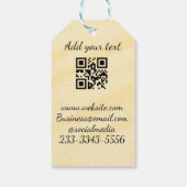 Étiquettes-cadeau code QR personnalisé simple ajouter votre nom text (Dos)