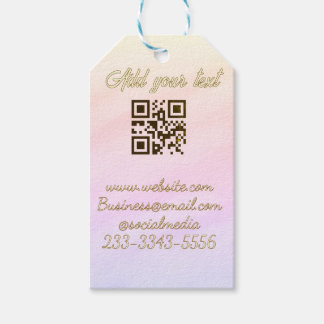 Étiquettes-cadeau code QR personnalisé simple ajoutez votre nom text