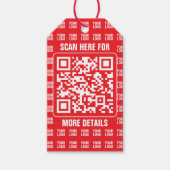 Étiquettes-cadeau Code QR promotionnel (modifiable) avec Motif Logo (Devant)