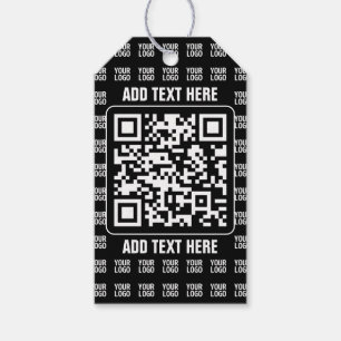Étiquettes-cadeau Code QR promotionnel (modifiable) plus motif de lo