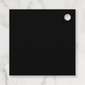Étiquettes Cadeau Code QR scannable moderne | Noir Blanc & Gris (Dos)