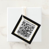 Étiquettes Cadeau Code QR scannable modifiable + Nom de votre entrep (En situation)
