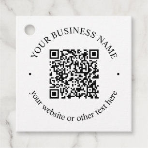 Étiquettes Cadeau Code QR téléchargé Plus Texte circulaire modifiabl