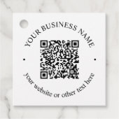 Étiquettes Cadeau Code QR téléchargé Plus Texte circulaire modifiabl (Devant)