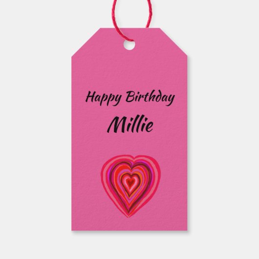 Étiquettes-cadeau Coeur (Dos)