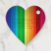 Étiquettes Cadeau Cœur Arc-en-Ciel Merci (Dos)
