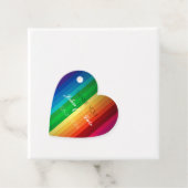 Étiquettes Cadeau Cœur Arc-en-Ciel Merci (En situation)