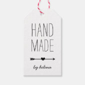 Étiquettes-cadeau Coeur artisanal | Rustique (Devant)