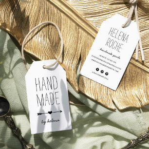 Étiquettes-cadeau Coeur artisanal Rustique