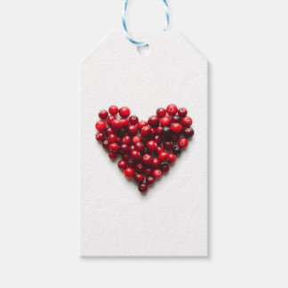 Étiquettes-cadeau Cœur de Cranberry