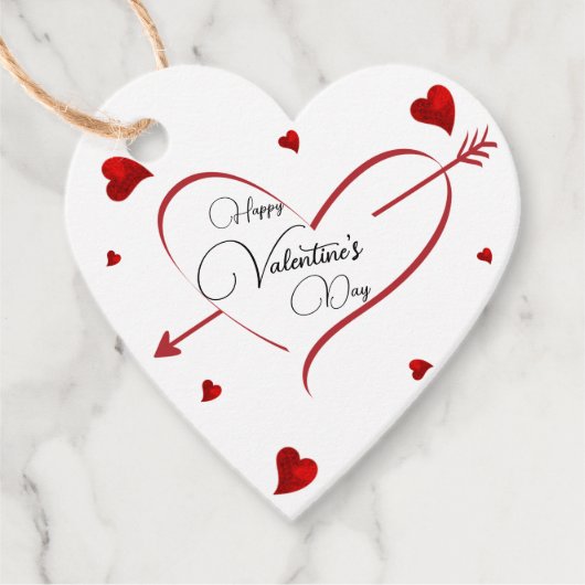 Étiquettes Cadeau Coeur de flèche (Devant)
