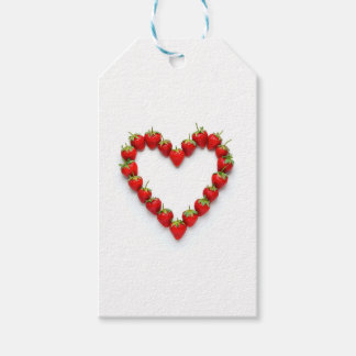 Étiquettes-cadeau Cœur de fraise