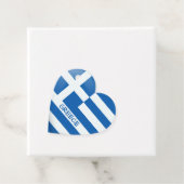 Étiquettes Cadeau Coeur du drapeau grec (En situation)