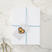 Étiquettes-cadeau Coeur Empreinte de patte (Avec de laficelle)