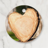 Étiquettes Cadeau coeur en bois (Dos)