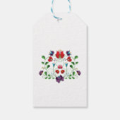 Étiquettes-cadeau Coeur floral avec citation (Dos)