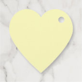 Étiquettes Cadeau Coeur jaune pâle (Dos)