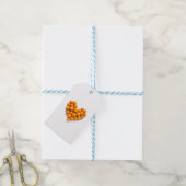 Étiquettes-cadeau Cœur Orange (Avec de laficelle)